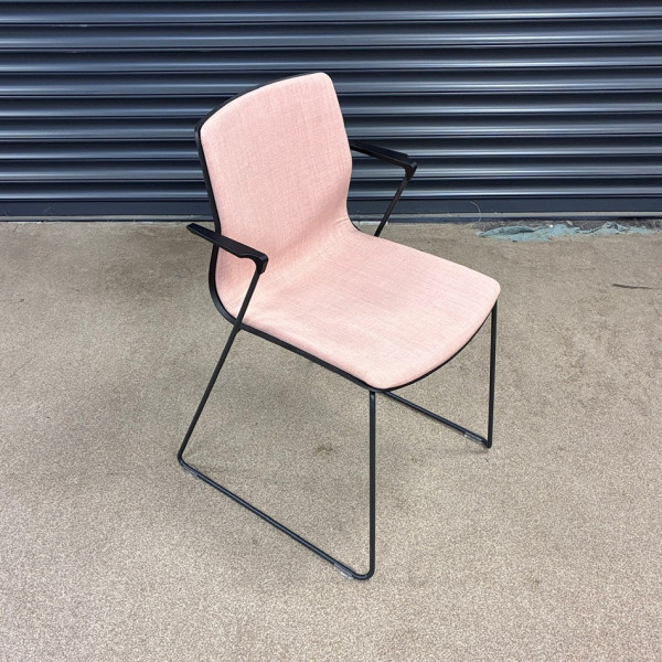 8725 pink cantilevered chair